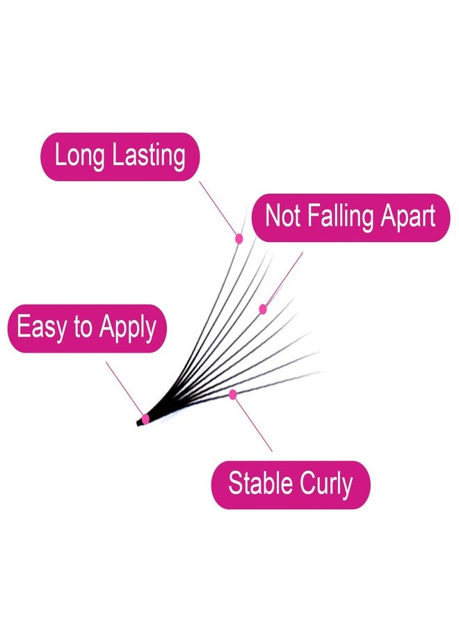 FADVAN 600 Premade Fans Eyelash Extensions Mixed Tray 15-20mm 10d Premade Volume Eyelash Extensions 0.07mm Thickness Handmade Loose Fans (10D-0.07D,15-20mm) - Image 4